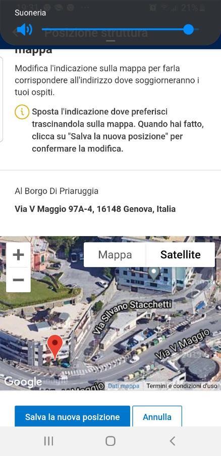 Villa Al Borgo Di Priaruggia à Gênes Extérieur photo